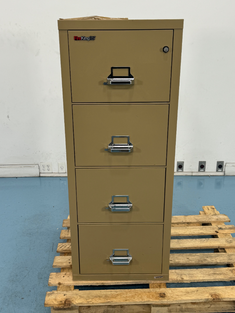 Image of Fire King 4 Drawer Filing Cabinet